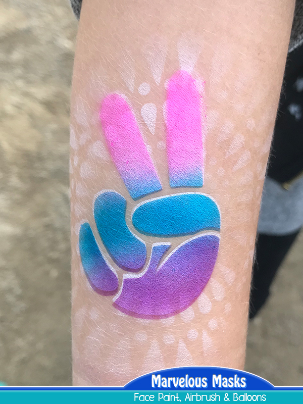 Peace Sign Airbrush Tattoo