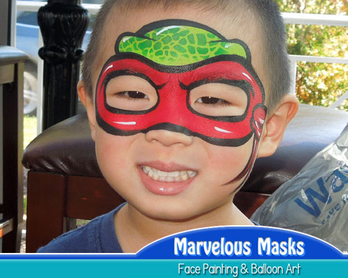 Ninja Turtle Mask Fun Chicago Face Art