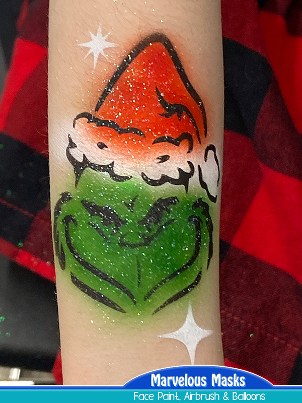 Grinch Airbrush Tattoo