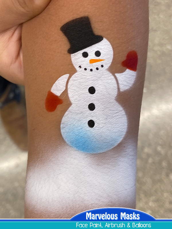 Snowman Airbrush Tattoo