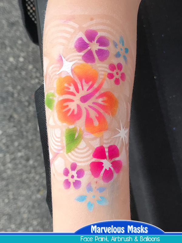 Flowers Airbrush Tattoo