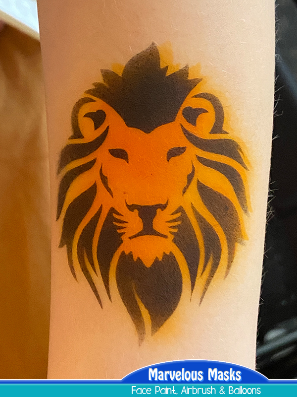 Lion Airbrush Tattoo