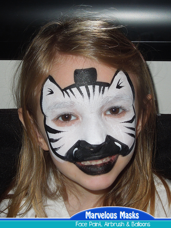 Zebra Face Paint