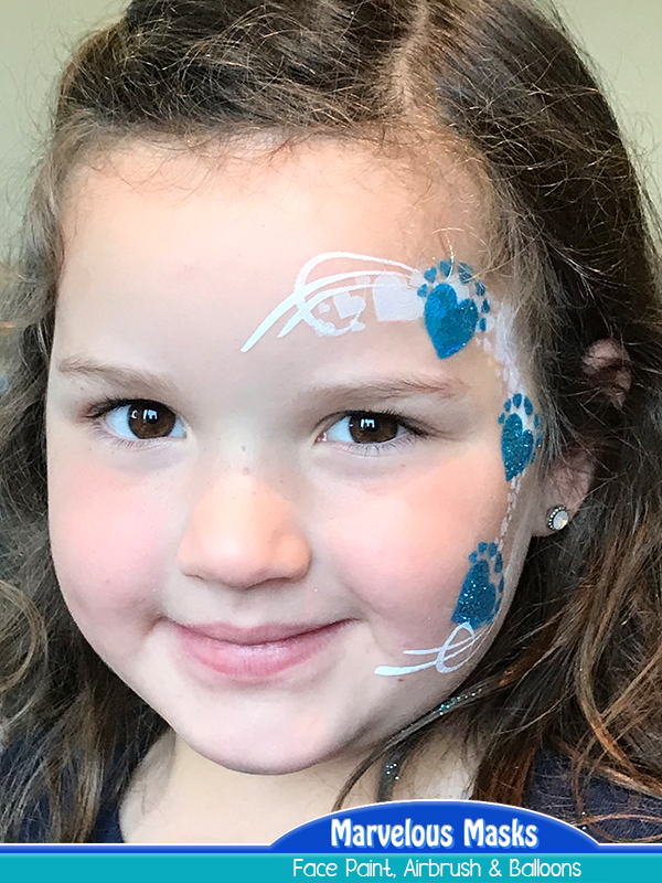 Jewel Heart Face Painting