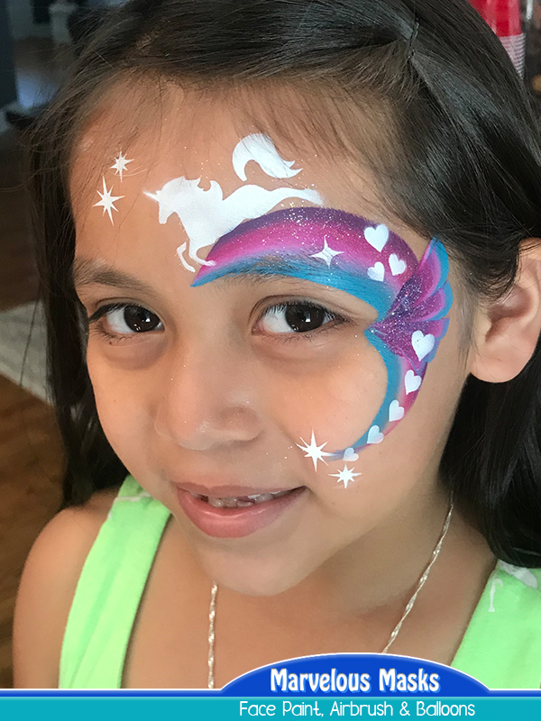 Unicorn Face Painting